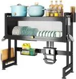 Adjustable Kitchen Sink Shelf with Cabinet Door Organizer |